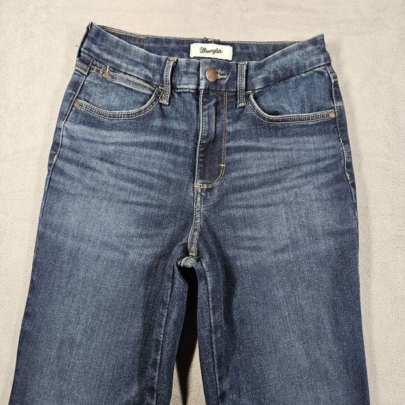 Wrangler Bespoke Bootcut Jeans 27x32.5 High Rise Lacey Jean Comfort Denim Dark - Picture 3 of 14